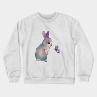 Hase mit Schmetterling Crewneck Sweatshirt